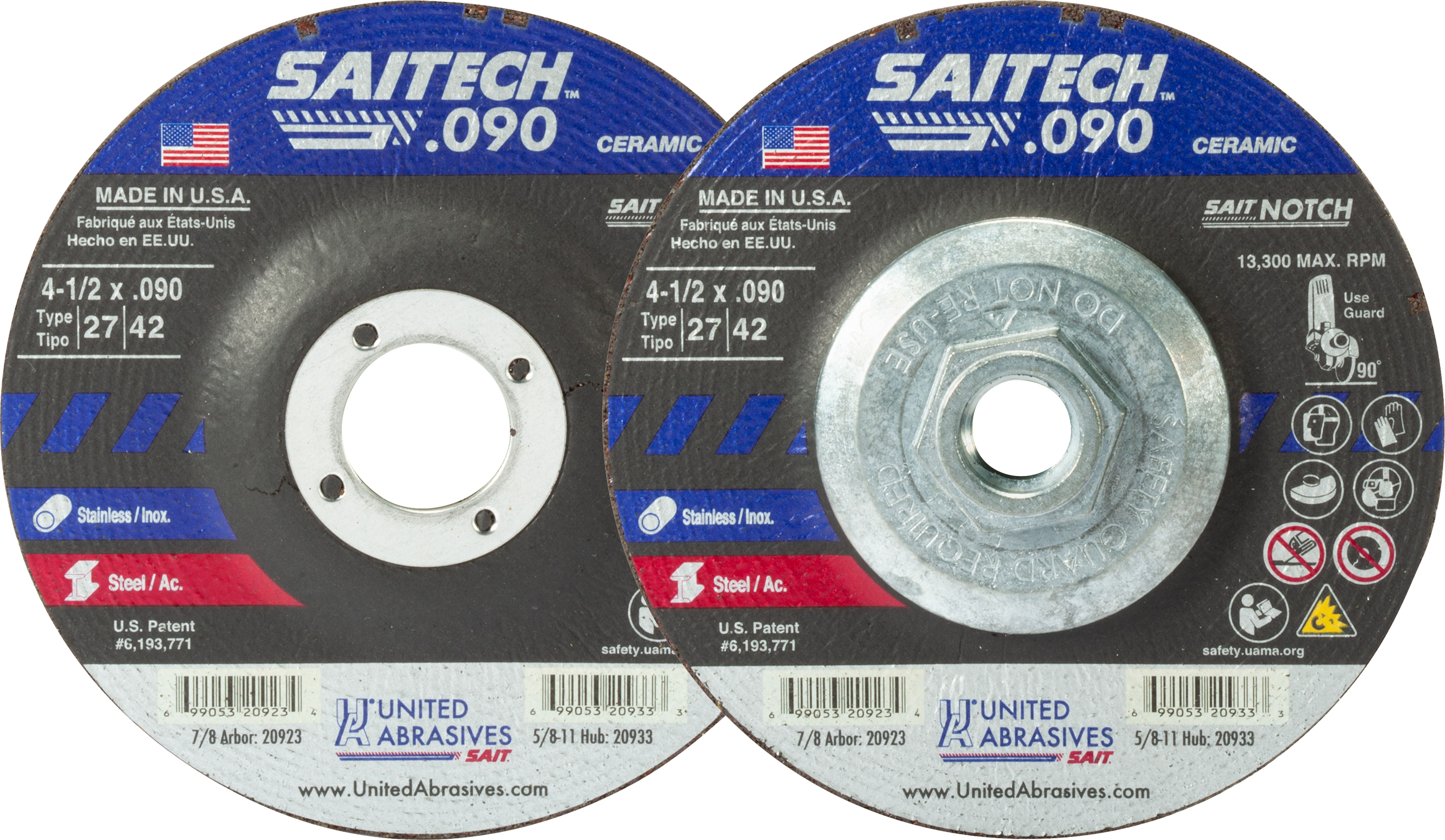 DT 4-1/2 X .090 X 7/8 SAITECH - Cutting Wheels